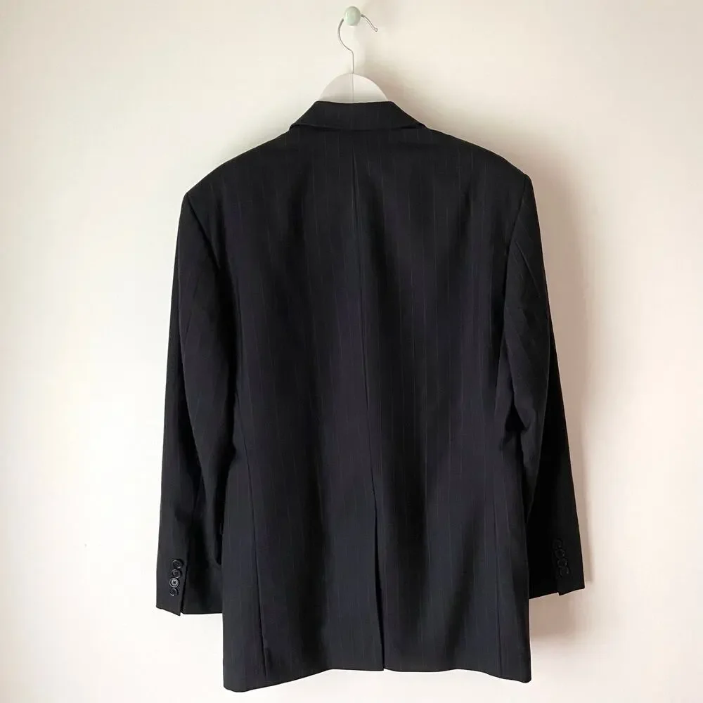 Brooks Brothers Navy Pinstripe Wool Jacket
